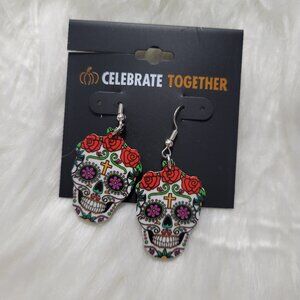 Celebrate Together Sugar Skull Earrings